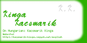 kinga kacsmarik business card